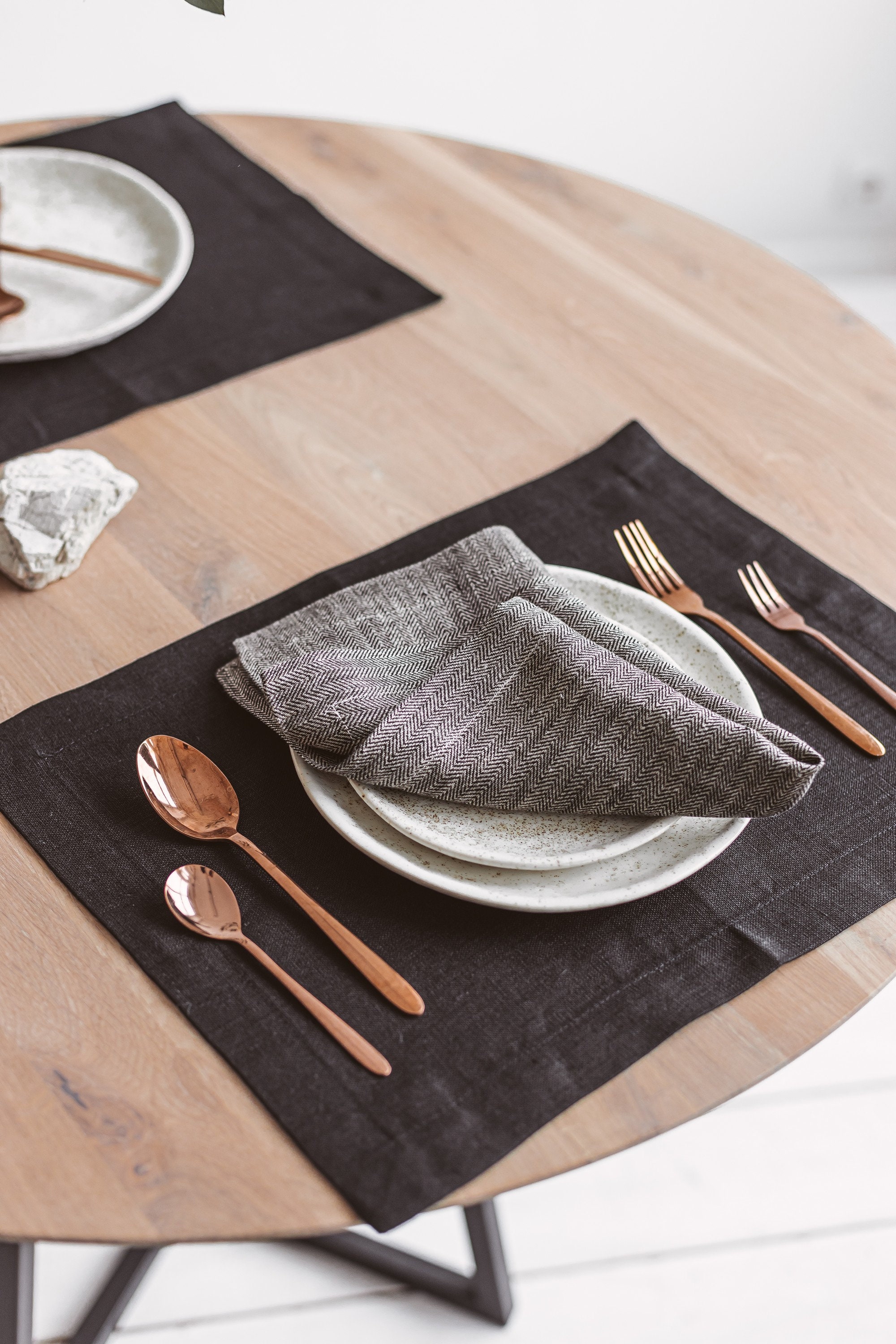 Black Placemats for Christmas Thanksgiving - Etsy