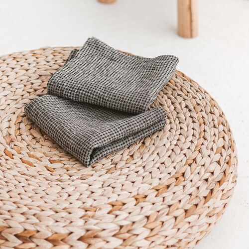 Set of 2 4 and 6 Linen Waffle Hand Towels in Luxury Etsy