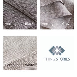 Available colors for placemats: herringbone black, herringbone grey, herringbone white