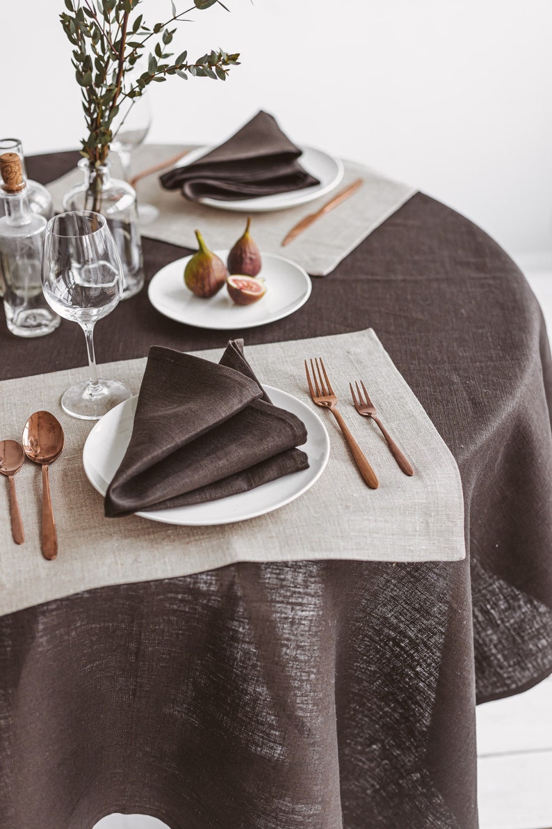 Natural Linen Placemats Set. Modern Linen Place Mats. Set of Etsy