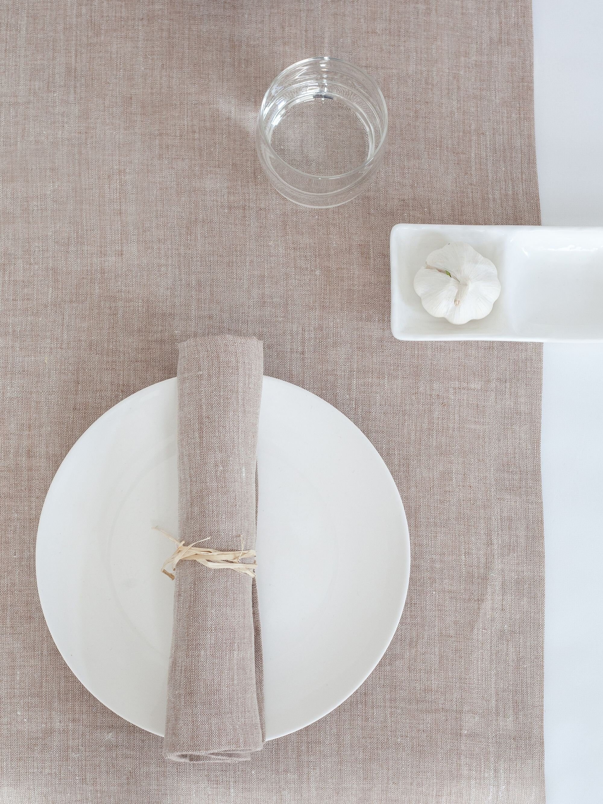 Brown Linen Napkins Set of 2 Cloth Napkins Table Mats Etsy