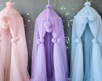 Crib canopy,Bed canopy, Canopy curtains, Kids room decor, kids reading nook
