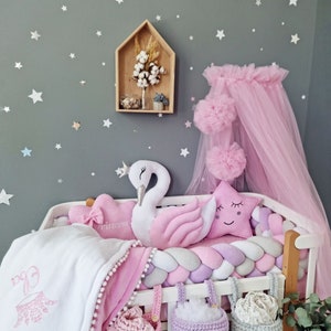 Pink bed canopy ONLY, Hanging Ceiling canopy baldachine play Princess girls canopy curtains Princess Tent, Baby shower gift Baby room decor