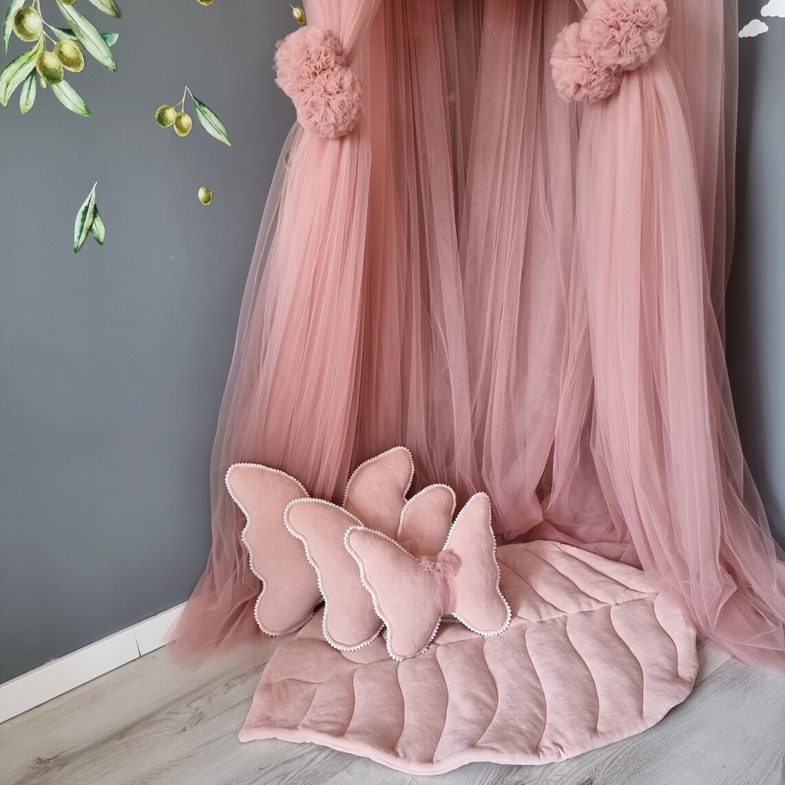 Butterfly Pillow Light Pink. Baby Nursery Decor. Kids Room Etsy