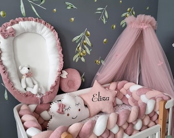 Blush rose bed canopy with butterfly ONLY, Crib canopy, baldachin, Princess girls crib curtains. Tent Baby room nursery decor