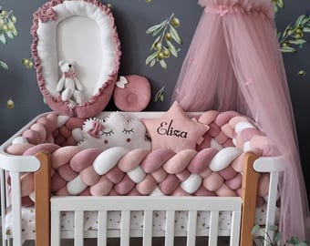 Blush rose bed canopy with butterfly ONLY, Crib canopy, baldachin, Kids Bed Canopy. Crib Netting, Tulle Bed Curtains Baby room nursery decor