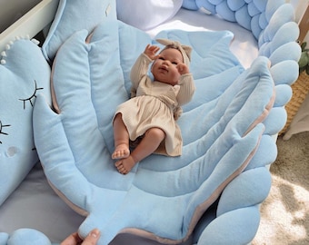 Leaf Baby Play Mat – Soft Nursery Floor Cushion, Toddler Floor Pillow, Baby Shower Gift, Kids Room Decor