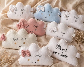 Personalized baby pillow. Cloud pillow with name or face, Baby shower gift.