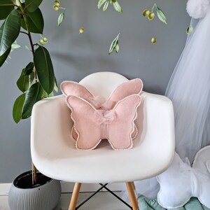 Butterfly Pillow Blush Rose. Baby Nursery Decor. Kids Room Decor. Baby ...