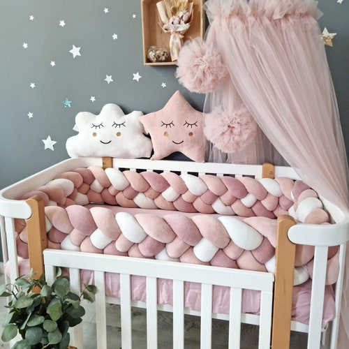 ONLY Light Blush pink bed canopy, Crib canopy, Princess girls canopy curtains. Baby nursery decor (no pillows or bumpers)