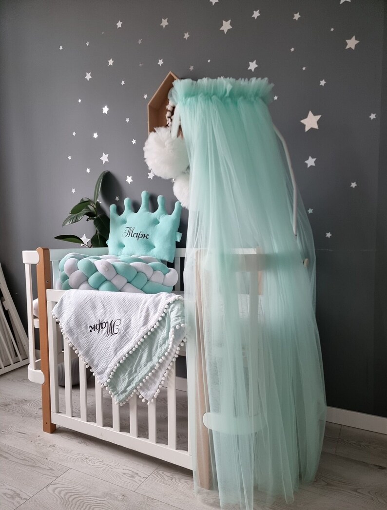 Lavender Crib Canopy Hanging Ceiling Baldachin Playroom Etsy