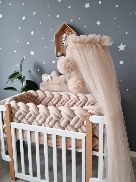 Beige bed canopy, Hanging Ceiling canopy, baldachin play room, Princess girls canopy curtains, Princess crib Tent Baby room decor boy girl