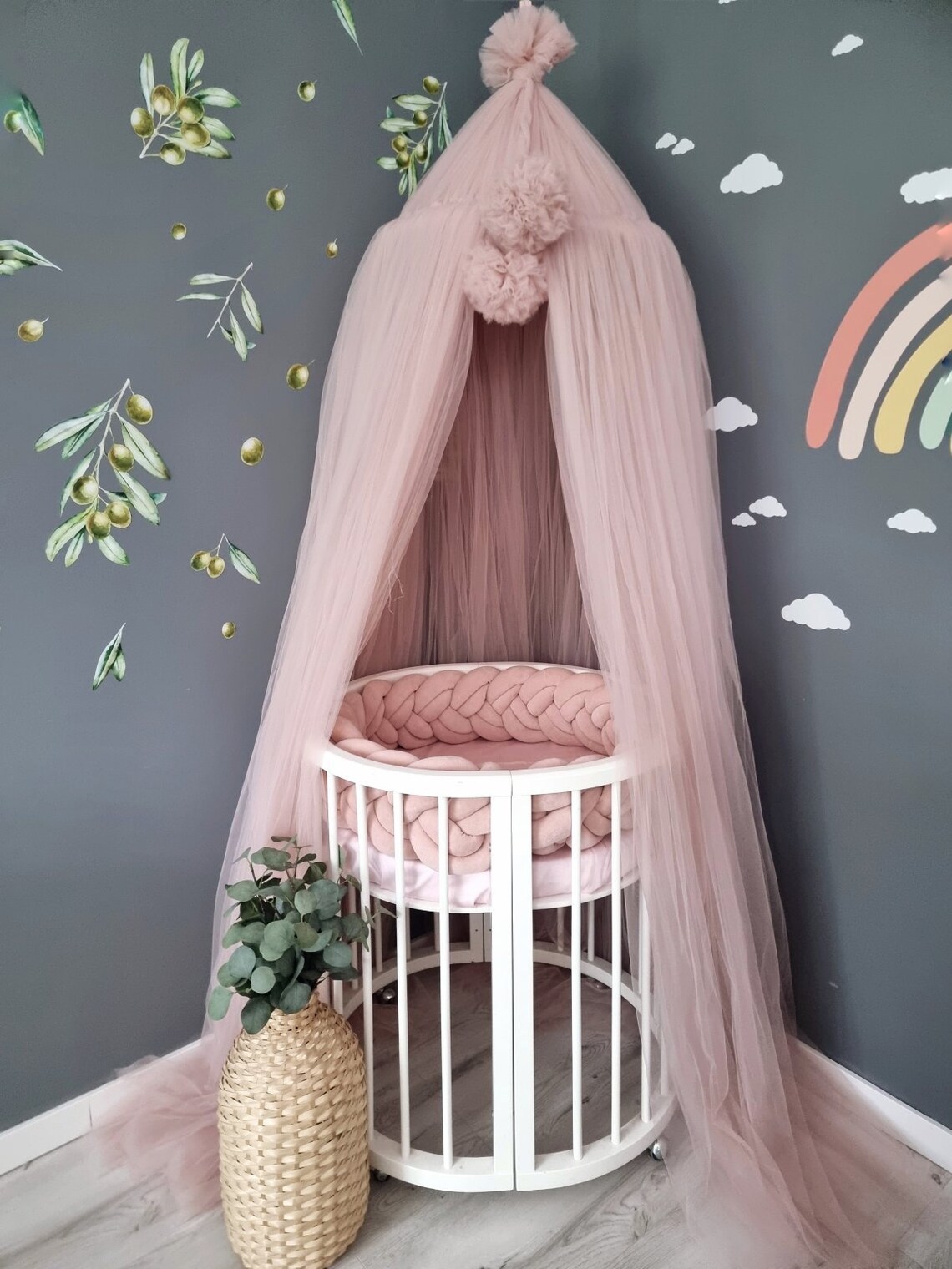 Blush Pink Bed Canopy Hanging Ceiling Canopy Baldachin Play - Etsy