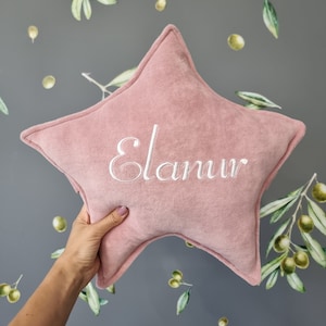 Personalized star pillow girl boy, Decorative baby pillow with name, Baby shower gift. Baby Room Decor. Kids nursery decor Unique gift idea
