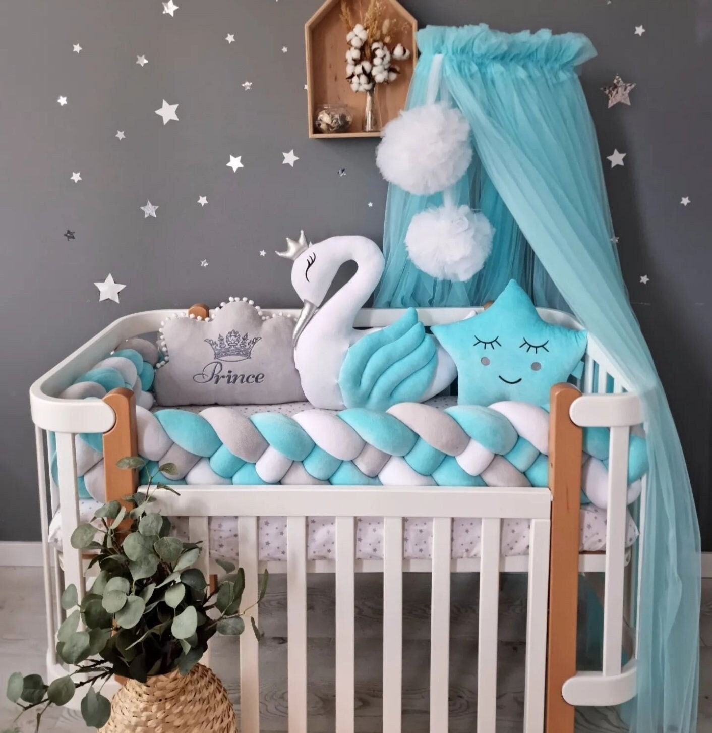 Baby boy crib bedding sets with bumper pads hotsell