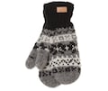 Black and white Mittens, Super warm mitts, gloves, warmers, hand warmers, wool, hand knit, fleece lined product logo