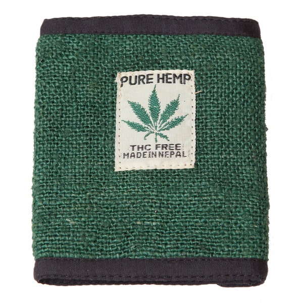 Vegan Green Wallet, Hemp Card Holder, Eco-friendly