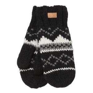 Thick Wool Mittens, funky mittens, Texting mittens, hand knit mitts, gloves, Fleece Lined,