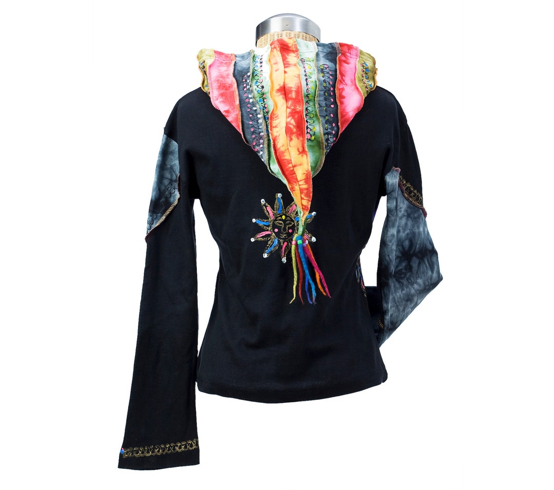 Abstract Wavy Psychedelic Hoodie Dress main image 0