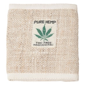 Eco-Friendly Card Holder, Unbleached Hemp Wallet, Convenient Cash Carrier