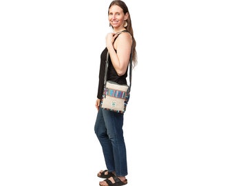 Boho Hemp Crossbody Bag: Fair Trade Cotton Blend