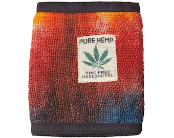 Rainbow Tie Dye Hemp Wallet: Sustainable Fair Trade