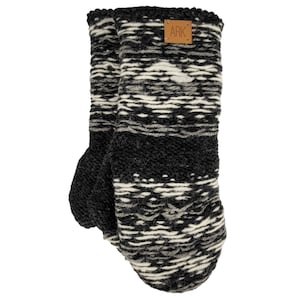 Dicke Wolle Handschuhe, flippige Handschuhe, handgestrickte Handschuhe, Handschuhe, mit Fleece gefüttert