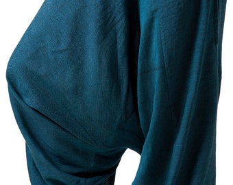 Funky Teal Hose, Lose Böden, 100% Baumwolle, Genie Hose