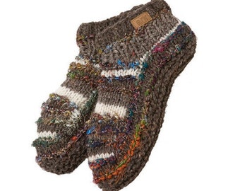 Wool Booties, Wool Slippers, Fleece Lined