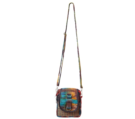 Buy Tie-dye Small Shoulder Bag, Pure Hemp, Thin Adjustable Strap