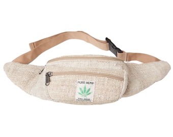Fanny Pack, Earthy Tone Cross Body Bag, 100% Hemp Fabric