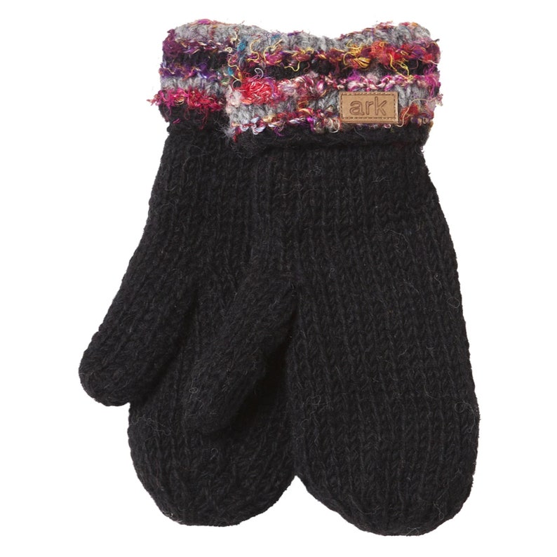 Black Womens mittens Wool mittens Texting mittens Fleece Etsy