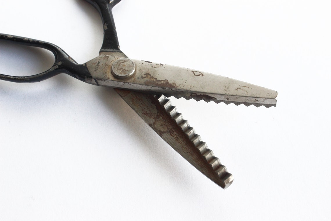 Vintage Jagged Edge Scissors Crafting Shears Etsy