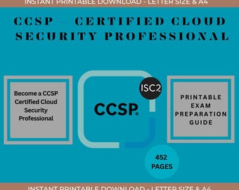 CCSP Exam Study Guide: Certified Cloud Security Professional - 452-Page Printable PDF
