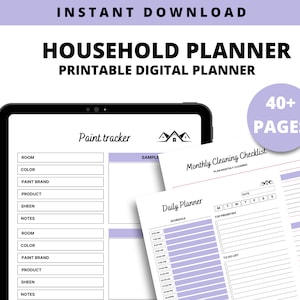 Household Planner,  Printable Household Management Binder Household Budget, Template  Life Organizer PDF, Home Management  Cleaning Planner