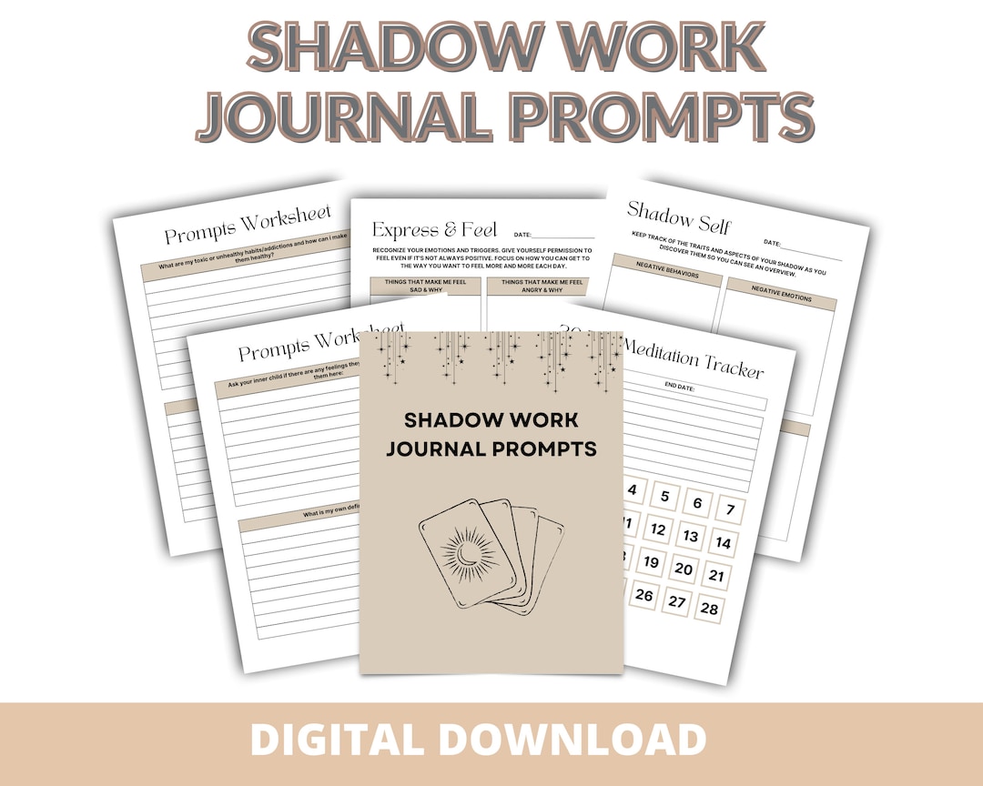 Shadow Work Journal Prompts, Tarot Card Workflow, Prompts, Printable ...