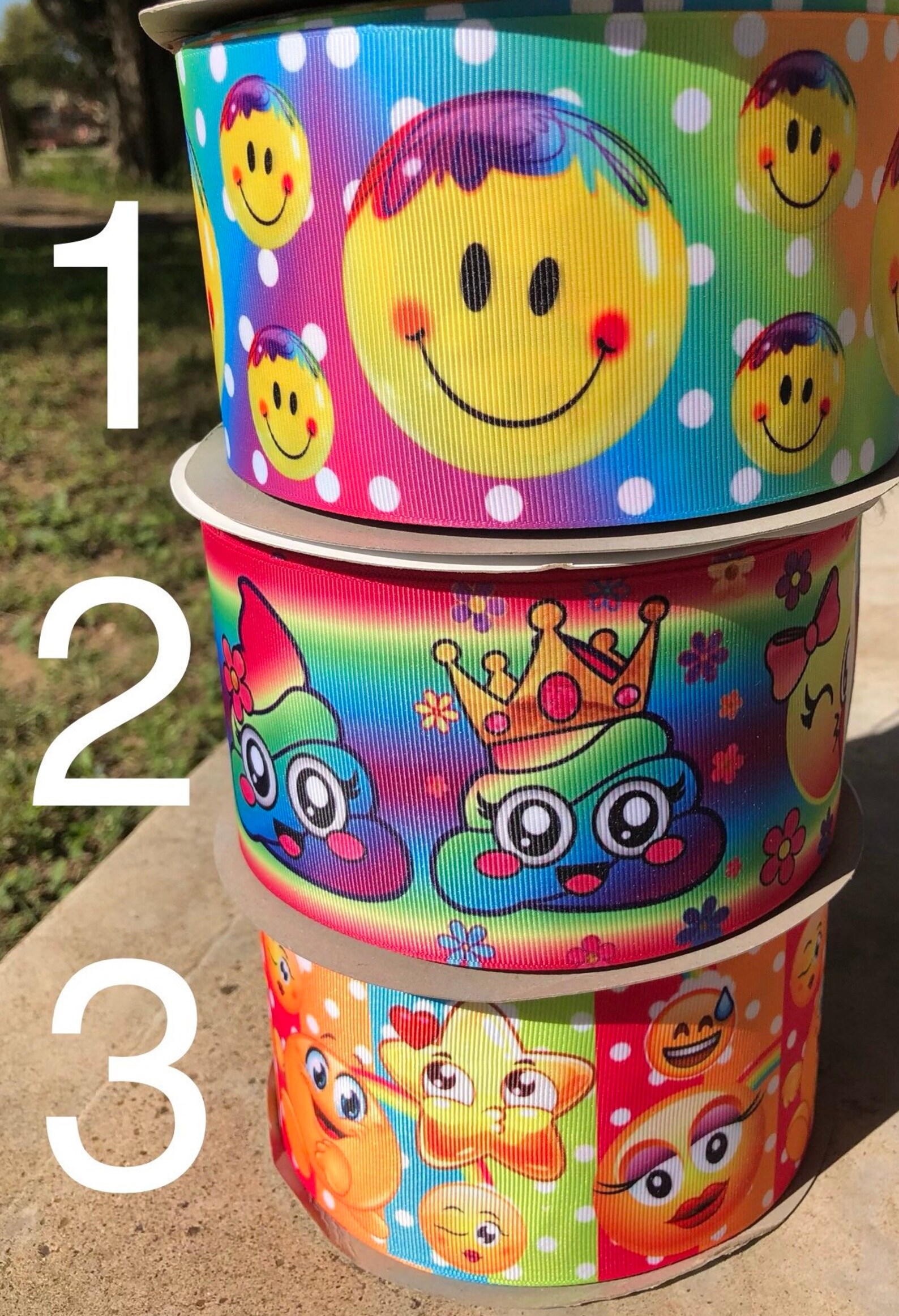 3 Emoji Ribbon Etsy