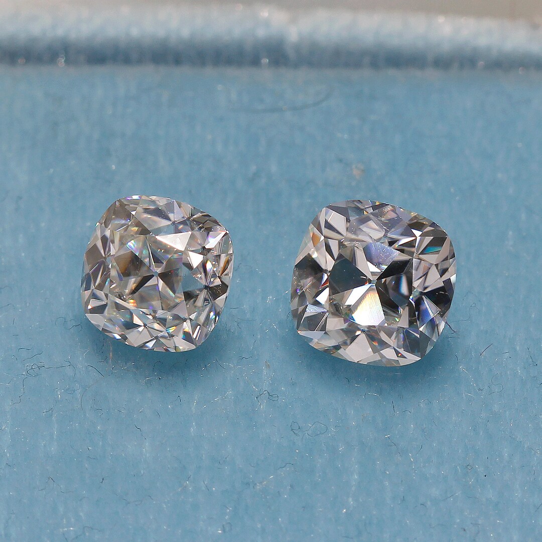 Antique Cushion Cut Moissanite Etsy
