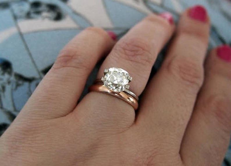 Antique Cushion Cut Moissanite Etsy