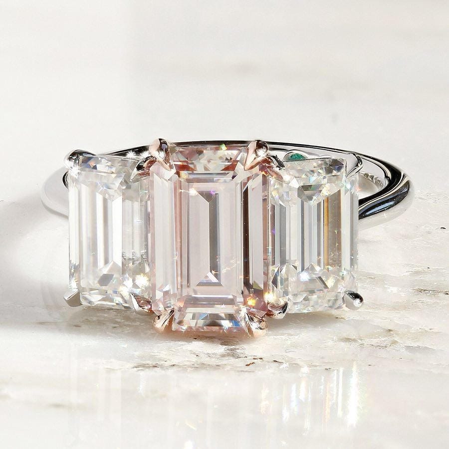 Barely pink moissanite deals