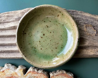 Small Ring Dish Sage Green Glazed Ring Dish Ceramic Jewelry Dish Trinket Dish Catchall Ceramic Jewelry Dish