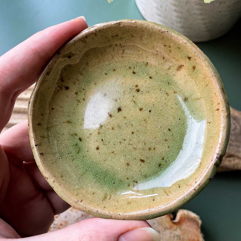 Small Ring Dish Sage Green Glazed Ring Dish Ceramic Jewelry Dish Trinket Dish Catchall Ceramic Jewelry Dish