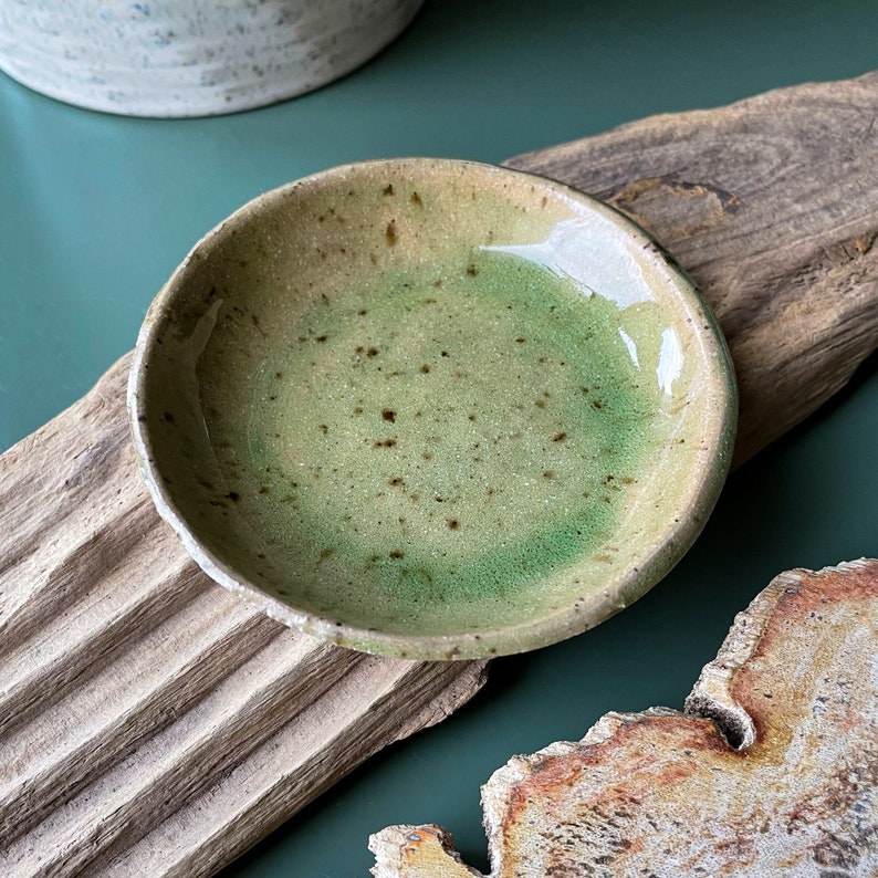 Small Ring Dish Sage Green Glazed Ring Dish Ceramic Jewelry Dish Trinket Dish Catchall Ceramic Jewelry Dish