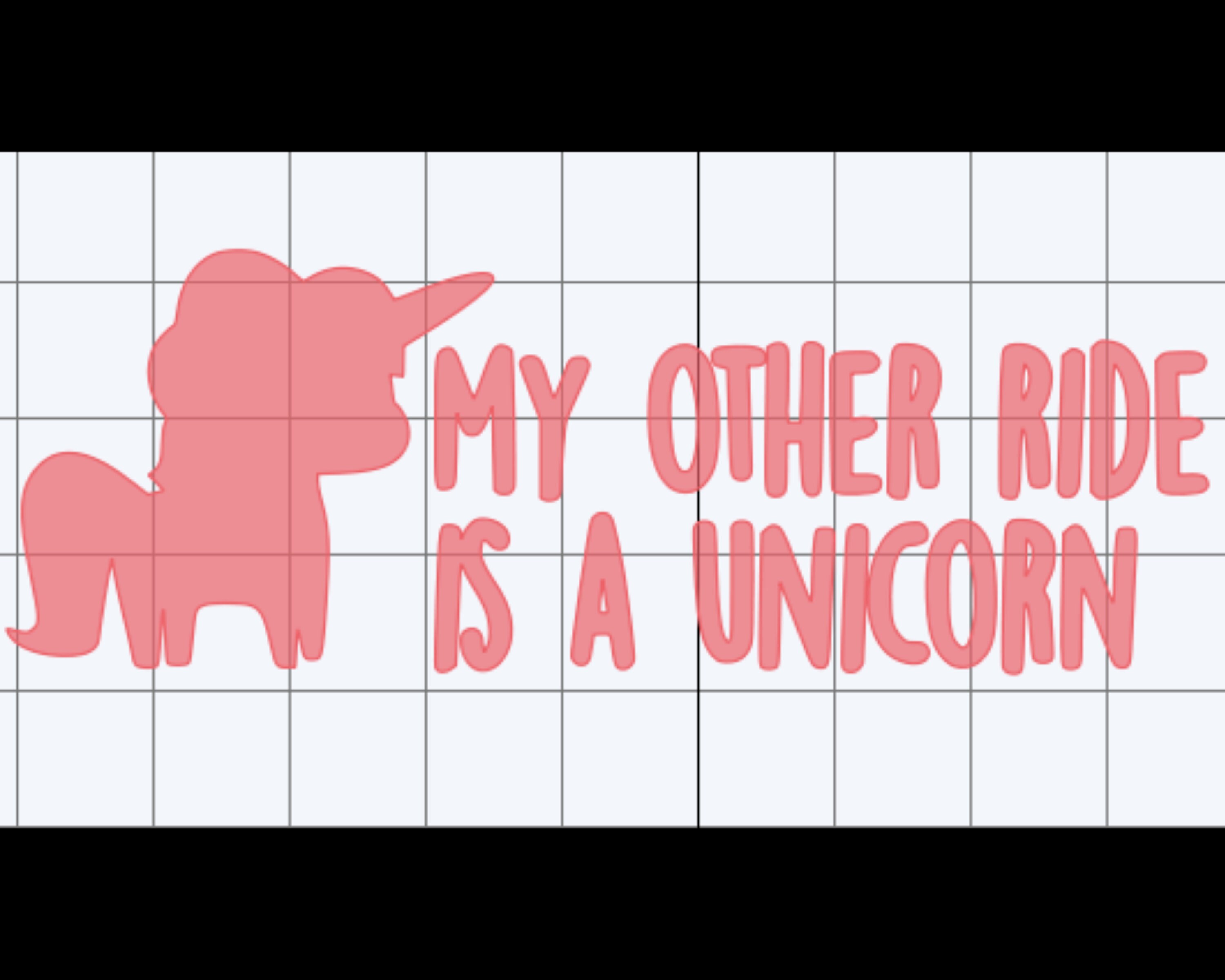 My Other Ride is a Unicorn Decal Etsy