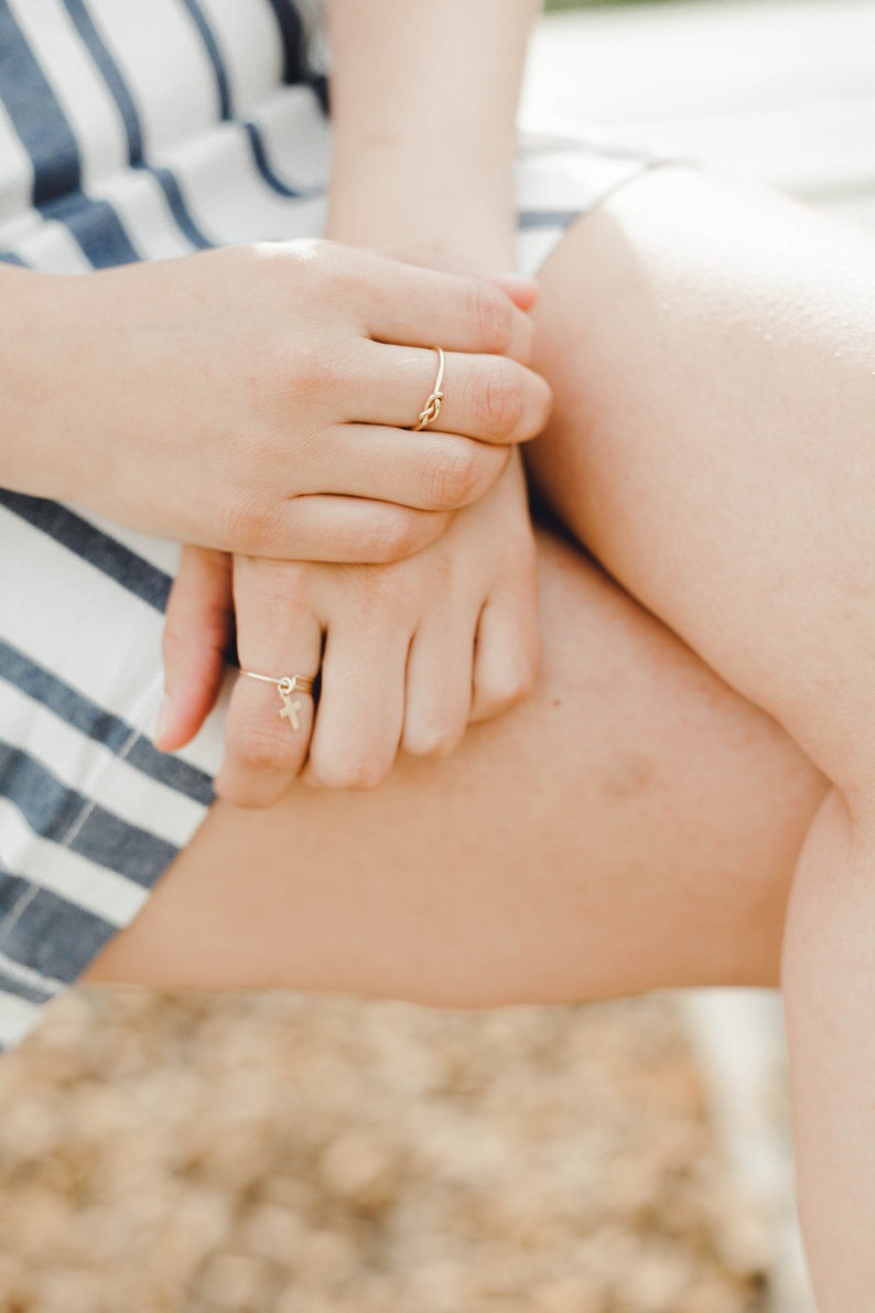 Rose Gold Ring Gold Knot Ring Silver Knot Ring Bridal Party Gift Infinity Love Knot Ring Maid of Honor Will You Be My Bridesmaid