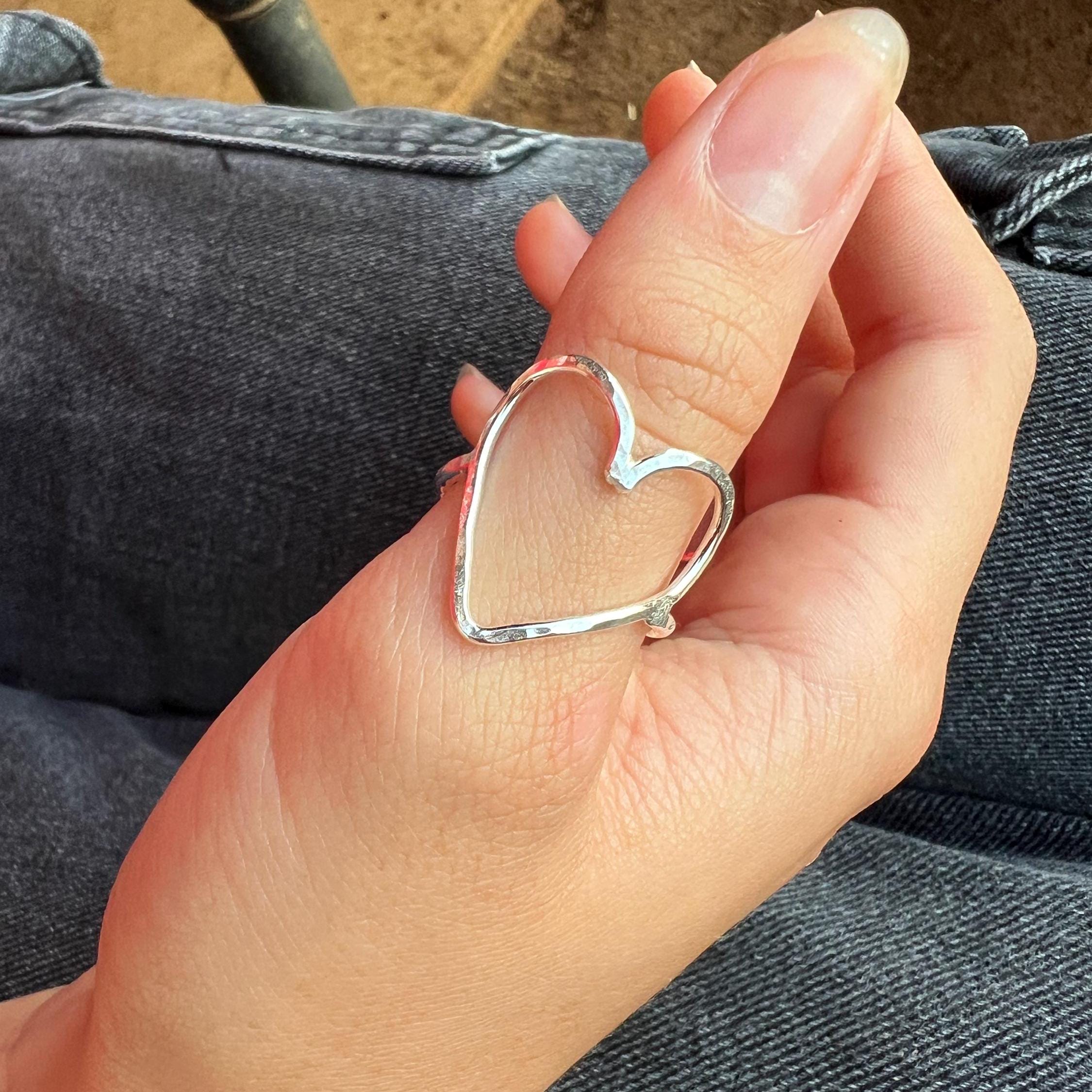 Bague argent 925 et zirconias motif coeur