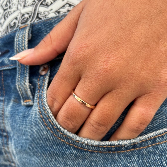 1.4mm Thin Pave' Ring | Half Eternity | Nir Oliva Jewelry