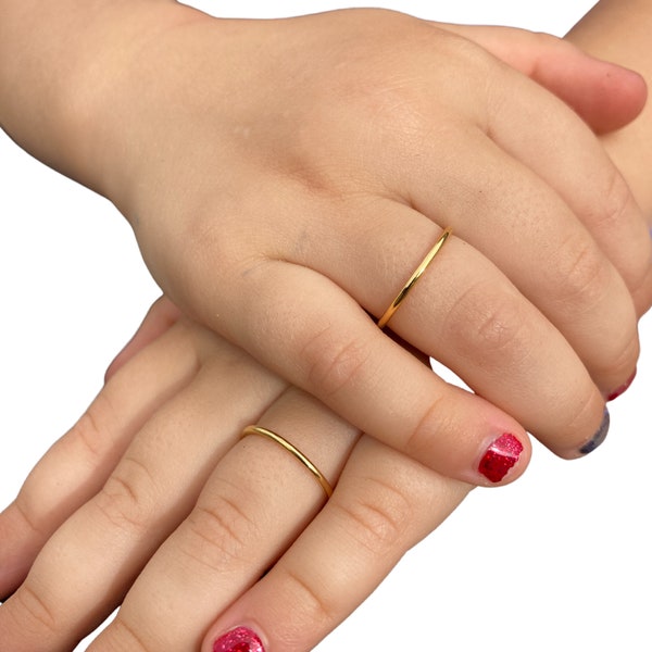 Gold  Ring for Kids,  Little 14k Gold Fill Ring,  Little Girl Toddler Jewelry, Womens Pinky Ring, Toe Ring, Stackable Ring