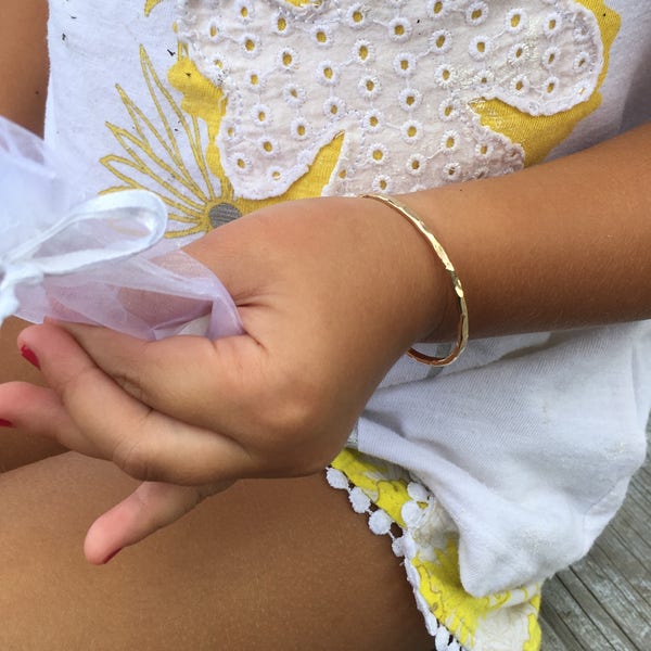 Little Girl Bangle Bracelet - 3, 4, 5 Year Old Kid Size Bracelet - Stacking Bracelet Bangle For Kids - Hawaiian Jewelry for Little Girls