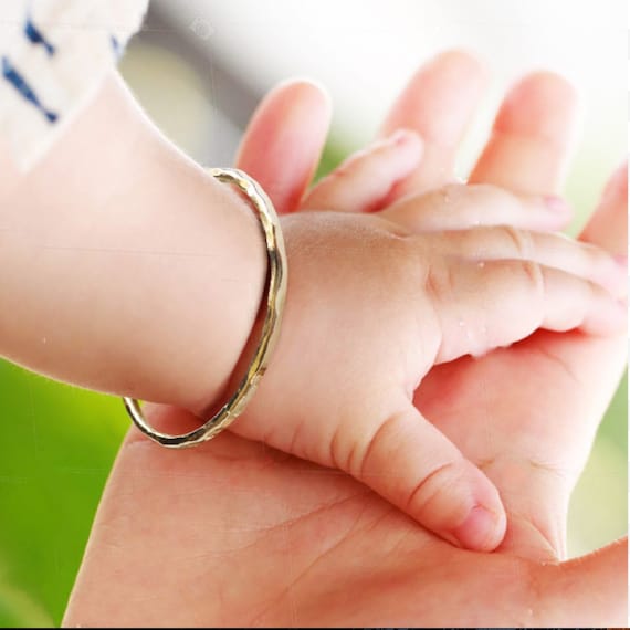 Buy Gold Bangle for Baby First Gold Bracelet Newborn Baby Girl Jewelry  Jewelry Gifts for Little Girl Rose Gold Baby Bracelet Baby Gift Online in  India - Etsy